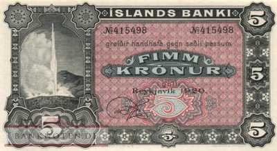 Iceland - 5  Kronur (#015r-2_UNC)