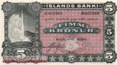 Island - 5  Kronur (#015r_U1_UNC)