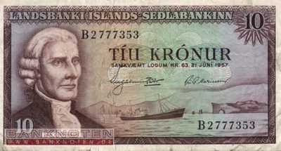 Iceland - 10 Kronur (#038a_F)