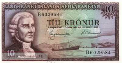 Iceland - 10  Kronur (#038b_UNC)