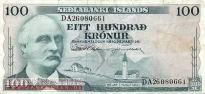 Island - 100  Kronur (#044-U38_F)