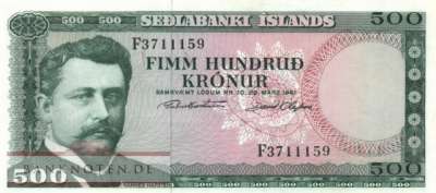 Iceland - 500  Kronur (#045-U42_XF)