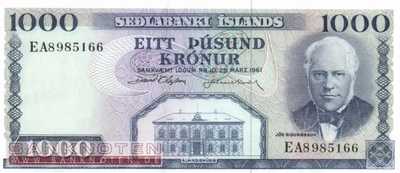 Island - 1.000  Kronur (#046-U38_UNC)