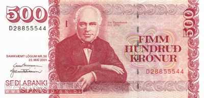 Iceland - 500  Kronur (#058a-U64_UNC)
