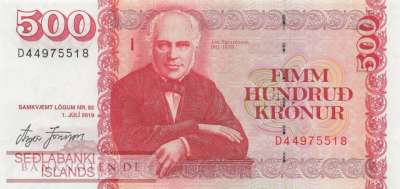 Island - 500  Kronur (#058b_UNC)