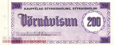 Iceland-Stykkishólmur - 200  Kronur (#905a_UNC)