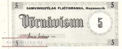 Iceland-Fljótamanna - 5  Kronur (#911a_UNC)