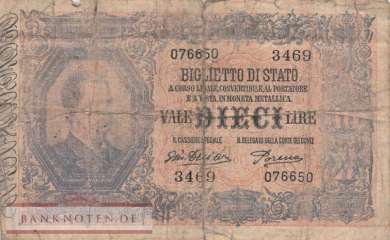 Italien - 10  Lire - Rückseite kopfstehend (#020gx_FAIR)