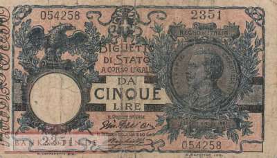 Italien - 5  Lire (#023d_VG)
