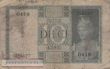Italien - 10  Lire (#025c-39_VG)