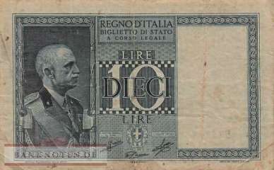 Italy - 10  Lire (#025c-39_F)