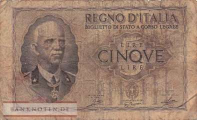 Italien - 5  Lire (#028-40_VG)