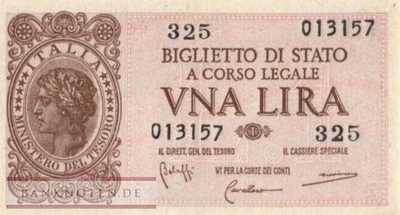 Italy - 1  Lira (#029b_UNC)