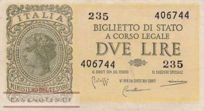 Italien - 2  Lire (#030b_VF)