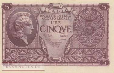 Italy - 5  Lire (#031b_UNC)