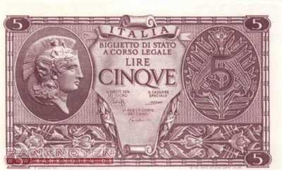 Italy - 5  Lire (#031c_XF)