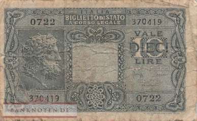 Italien - 10 Lire (#032c_VG)
