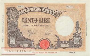 Italy - 100  Lire (#067-4410_XF)