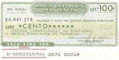 Banca Cattolica del Veneto - Venezia - 100  Lire (#06m_07_27_UNC)