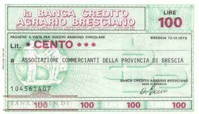 Banca di Credito Agrario Bresciano - 100  Lire (#06m_08_08_UNC)