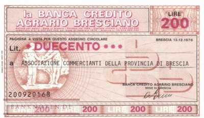 Banca di Credito Agrario Bresciano - 200  Lire (#06m_08_23_UNC)