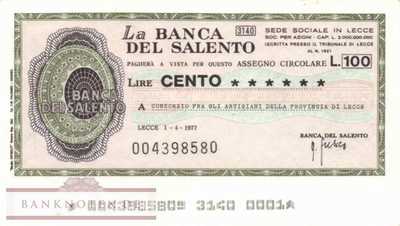 Banca del Salento - 100  Lire (#06m_10-2_04_XF)
