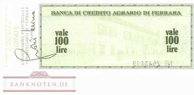 Banca di Credito Agrario di Ferrara - 100  Lire (#06m_11_37_UNC)