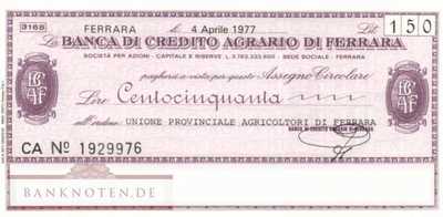 Banca di Credito Agrario di Ferrara - 150  Lire (#06m_11__58_UNC)