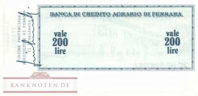 Banca di Credito Agrario di Ferrara - 200  Lire (#06m_11___73_UNC)