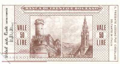 Banca di Trento e Bolzano - Cortina D Ampezzo - 50  Lire - cancelled (#06m_12-1_08E_UNC)