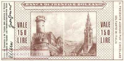 Banca di Trento e Bolzano - Bolzano - 150  Lire (#06m_12-6_52_UNC)