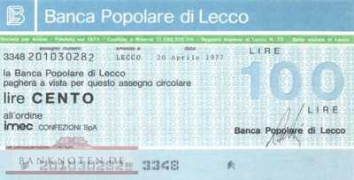Banca Popolare di Lecco - 100  Lire (#06m_24_02_UNC)