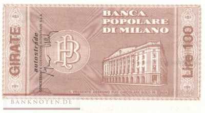 Banca Popolare di Milano - 100  Lire (#06m_25_17_UNC)