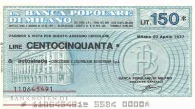 Banca Popolare di Milano - 150  Lire (#06m_25__20_UNC)
