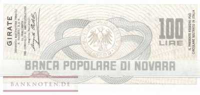 Banca Popolare di Novara - Castiglione - 100  Lire (#06m_26_37_UNC)