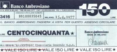 Banco Ambrosiano - 150  Lire (#06m_31_06_UNC)