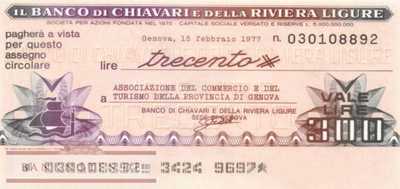 Banco di Chiavari e della Riviera Ligure - 300  Lire (#06m_32__03_UNC)