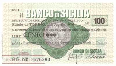 Banco di Sicilia - Torino - 100  Lire (#06m_35_003_UNC)