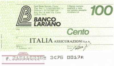 Banco Lariano - 100  Lire (#06m_36_03_UNC)