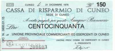 Cassa di Risparmio di Cuneo - 150  Lire (#06m_39_02_UNC)