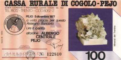 Cassa Rurale di Cogolo-Pejo - 100  Lire (#06m_52_03s-1_UNC)