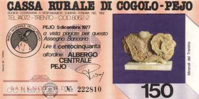 Cassa Rurale di Cogolo-Pejo - 150  Lire (#06m_52_03s-2_UNC)