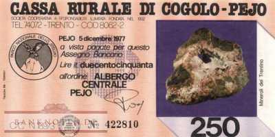 Cassa Rurale di Cogolo-Pejo - 250  Lire (#06m_52_03s-4_UNC)