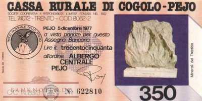 Cassa Rurale di Cogolo-Pejo - 350  Lire (#06m_52_03s-6_UNC)