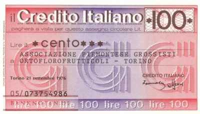 Credito Italiano - Torino - 100  Lire (#06m_74_37_UNC)