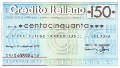 Credito Italiano - Bologna - 150  Lire (#06m_74_61_UNC)
