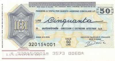 Istituto Bancario Italiano - Roma - 50  Lire (#06m_78_01_UNC)