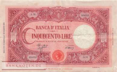 Italy - 500  Lire (#070a-440817_VF)