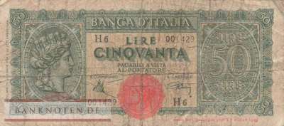Italien - 50  Lire (#074_VG)
