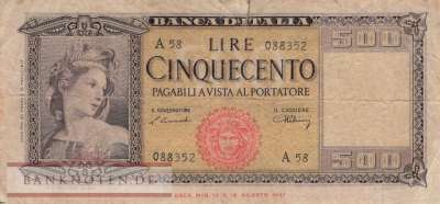 Italien - 500  Lire (#080a-47_VG)